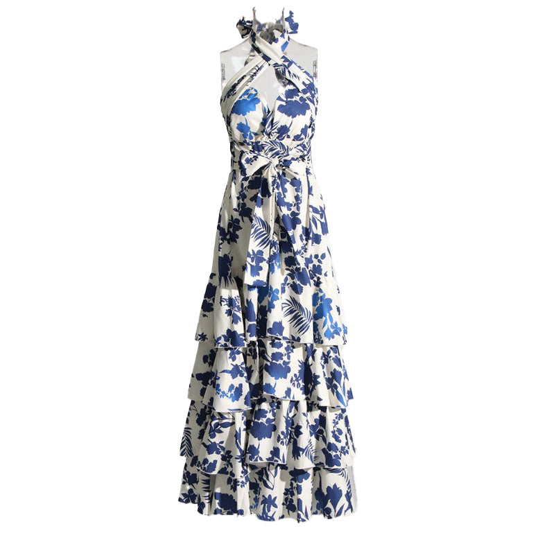Sylvia Lace-Up Lolita Swing Skirt Maxi Dress