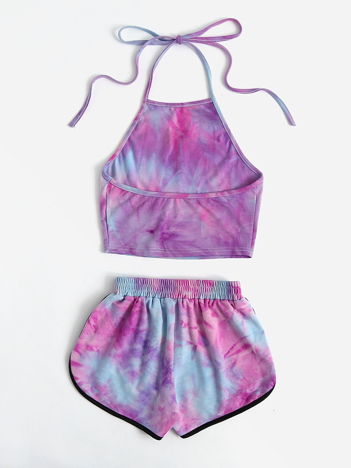 Tie Dye Two-piece Set Loungewear Home Workout Fitness Outfit