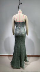 Virginia Strappy Pearl Beaded Maxi Dress