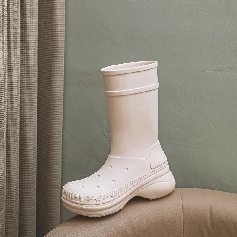 Mina White X Crocs Rubber Boot
