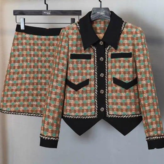 Hahn Long Sleeve Four Pockets Skirt Set