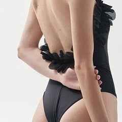 Xena Halter Neck Ruffle Detail One Piece Swimsuit