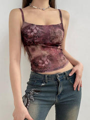 Floral Printed Crop Camisole Top