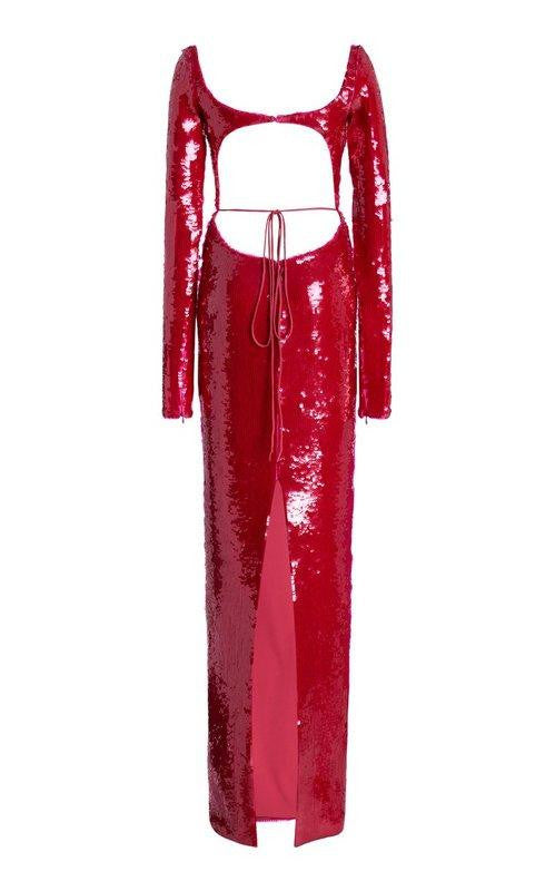 Briana Cut-Out Sequin Maxi Dress
