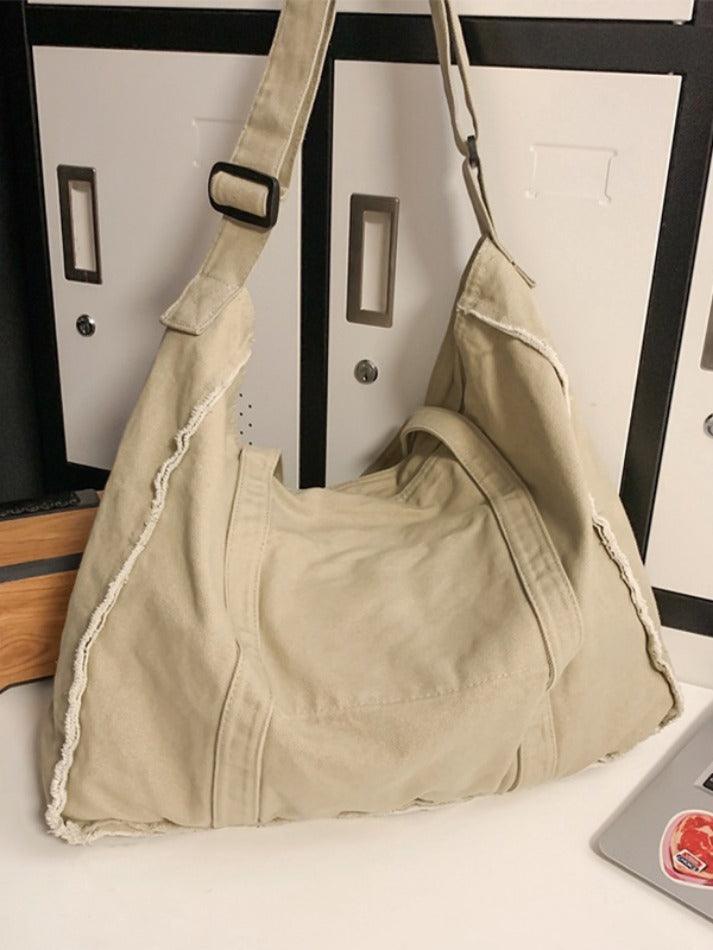 Canvas Burr Large Capacity Crossbody Bag