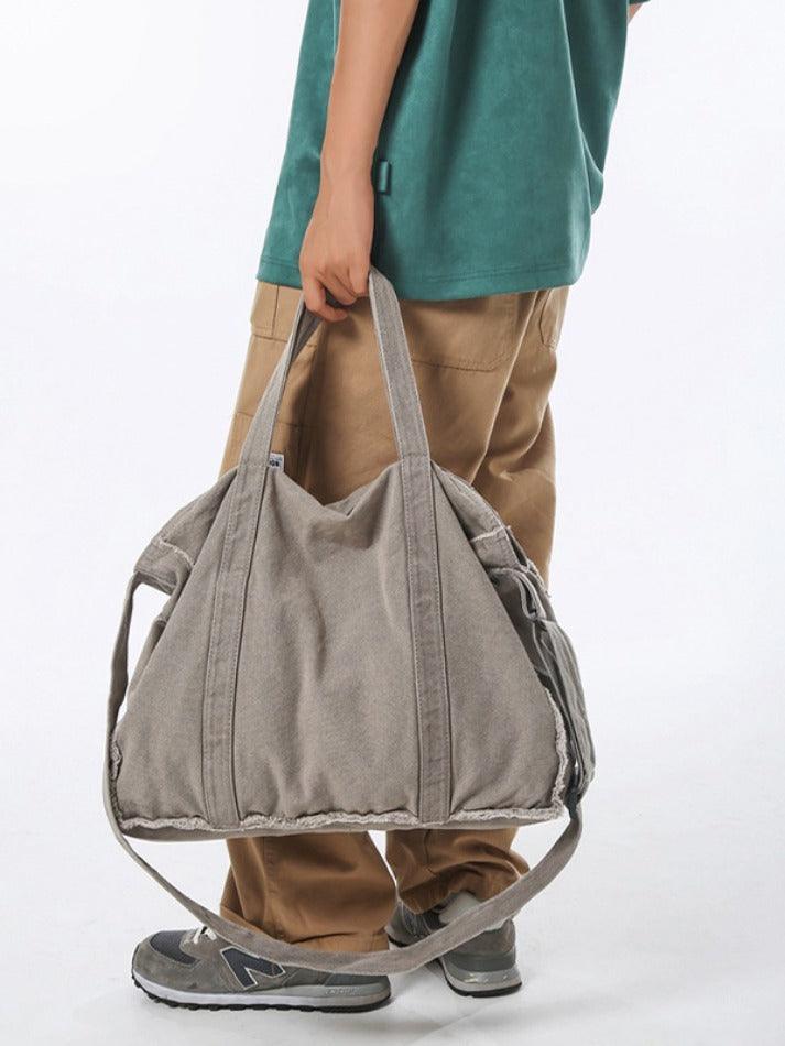 Canvas Burr Large Capacity Crossbody Bag