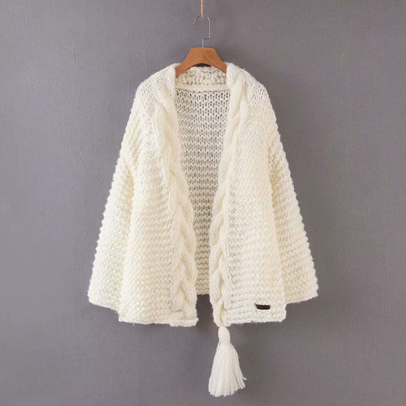 Women's Tassel Knitted Coat