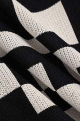 Checkerboard Knit Romper