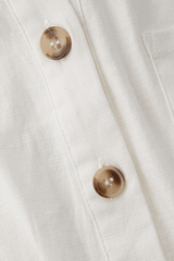 Chest Pocket Cut Out Mini Shirt Dress