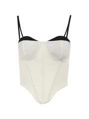 Contrast Color Slim Corset Top