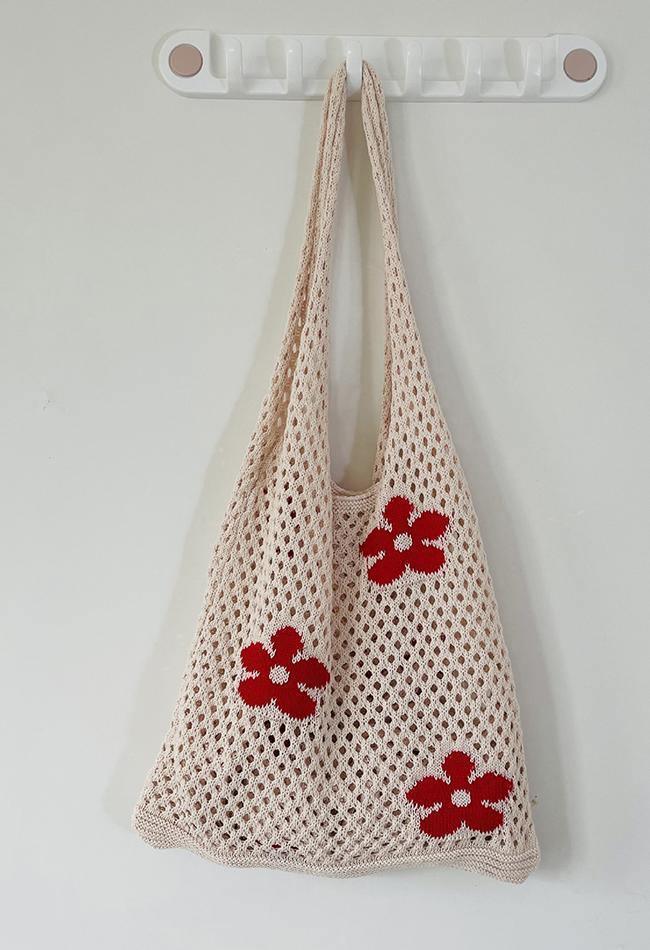 Cut-out Flowers Shoulder Eco Bag