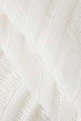 Distressed Openwork Knit Skirt