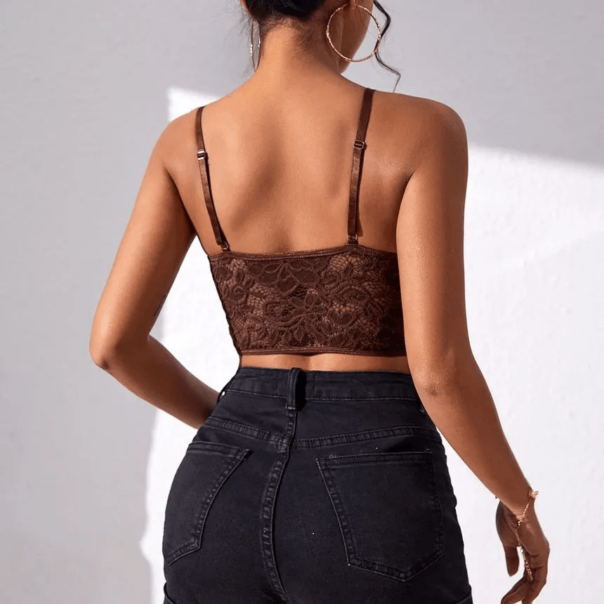 Dixie Strappy Lace Cropped Camisole Top