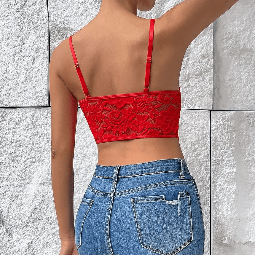 Dixie Strappy Lace Cropped Camisole Top