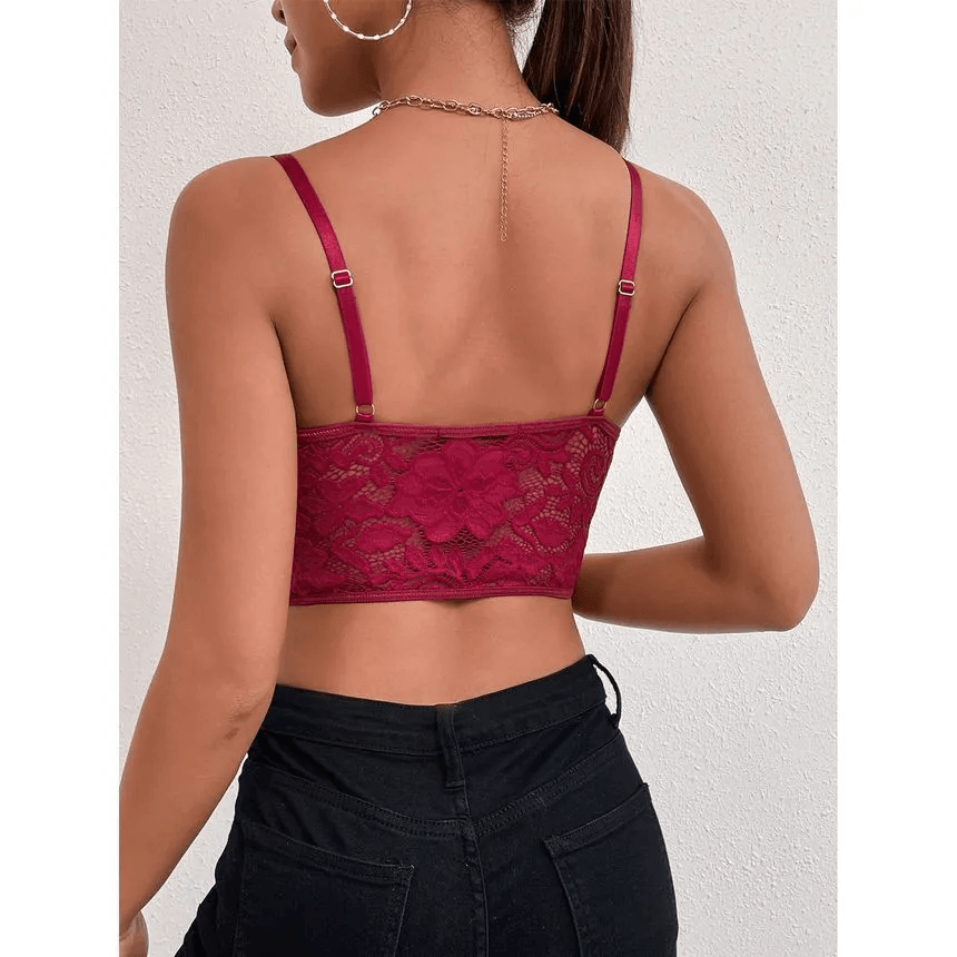 Dixie Strappy Lace Cropped Camisole Top