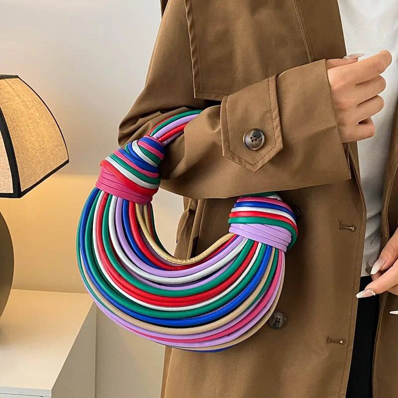 Rainbow Noodles Shaped Underarm Bag