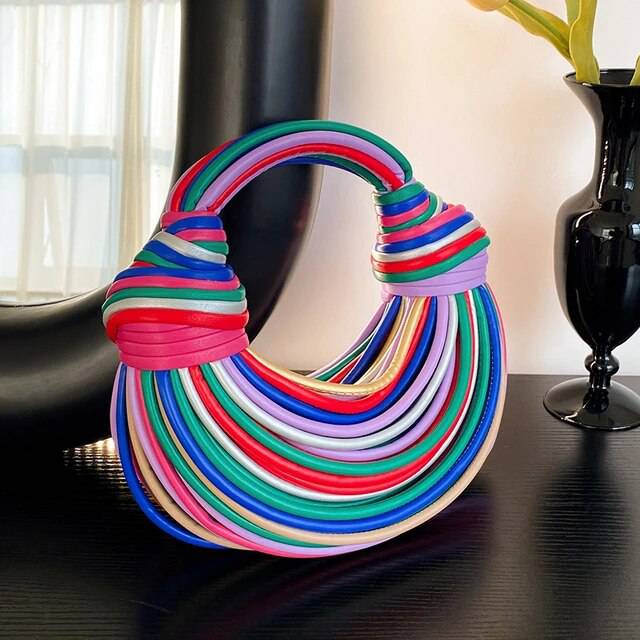 Rainbow Noodles Shaped Underarm Bag