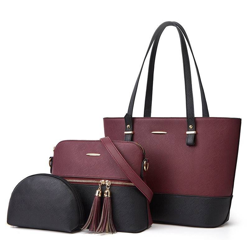 New Style Mother and Child Bag Atmosphere Three Piece Set One Shoulder Diagonal Straddle Handheld Women's Bag