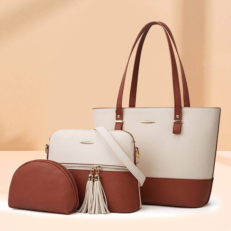 New Style Mother and Child Bag Atmosphere Three Piece Set One Shoulder Diagonal Straddle Handheld Women's Bag
