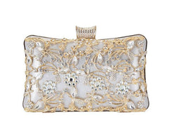 Golden Rhinestone Leather clutch/bag