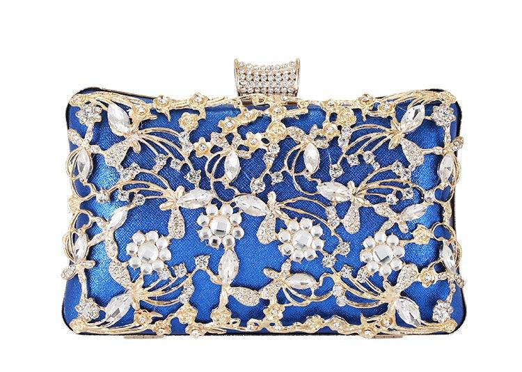 Golden Rhinestone Leather clutch/bag