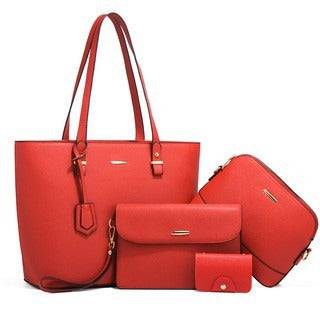 Trendy Women's Bag Retro Celebrity One Shoulder Handbag New High Capacity Fashion Cross Four Piece Set Mother Bag