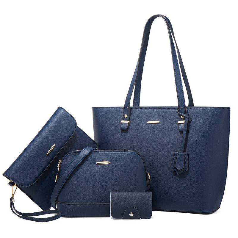 Trendy Women's Bag Retro Celebrity One Shoulder Handbag New High Capacity Fashion Cross Four Piece Set Mother Bag
