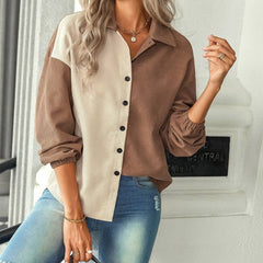 Audrey Long Sleeve Colorblock Loose Top