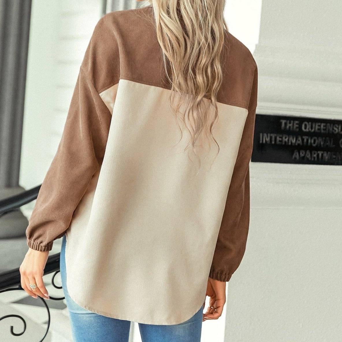 Audrey Long Sleeve Colorblock Loose Top