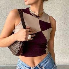 Summer Sleeveless Round Neck Knitted Top