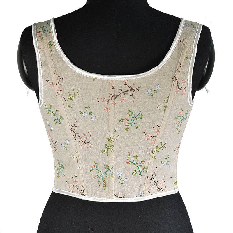 Jessy Drawstring Front Floral Corset Top