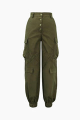 Flap Pocket Cuffed Cargo Pants