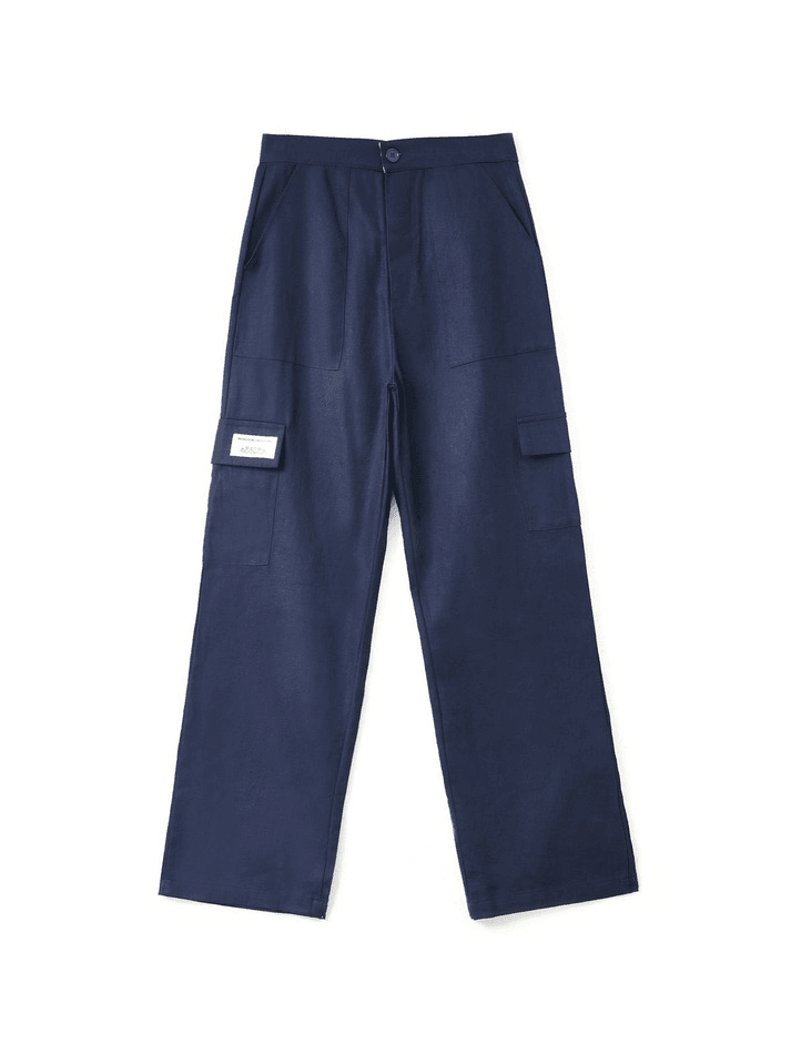 Fold Over Waist Y2K Straight Leg Pants