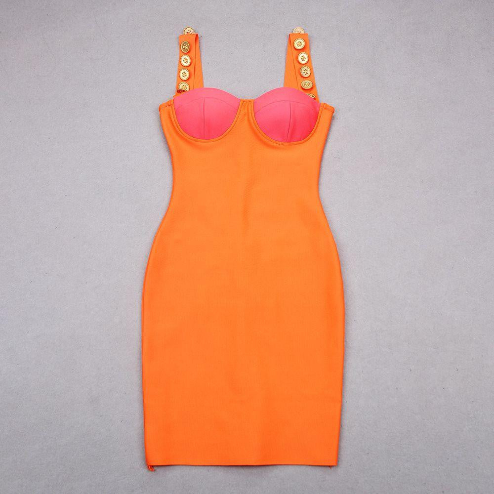 Gigi Patchwork Detailed Straps Mini Dress