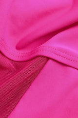 Halter Neck Cut Out Mesh Panel Swimsuit