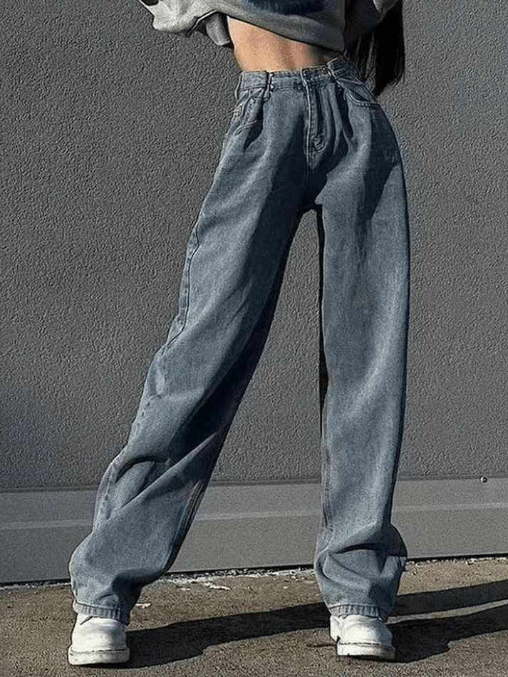 High Waist Relaxed Boyfriend Jeans