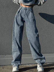 High Waist Relaxed Boyfriend Jeans