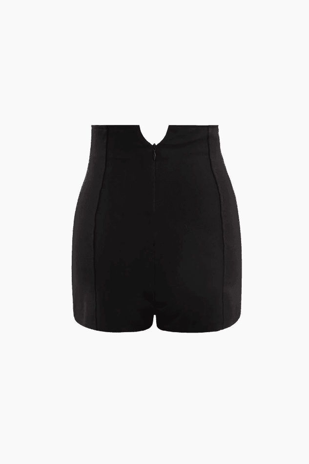 High Waisted Seam Detail Shorts