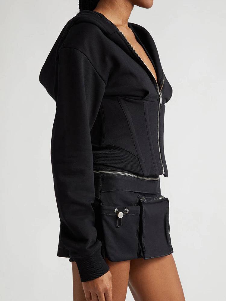 Lyla Plain Corset Hoodie