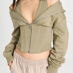 Lyla Plain Corset Hoodie