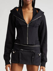 Lyla Plain Corset Hoodie