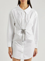Amaya Crystal-Embellished Cotton-Poplin Shirt Dress