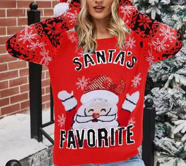Lilly "SANTA'S FAVORITE" Christmas Sweater