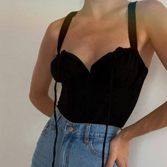Melodia Drawstring Front Tank Top