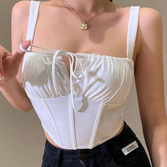 Melodia Drawstring Front Tank Top