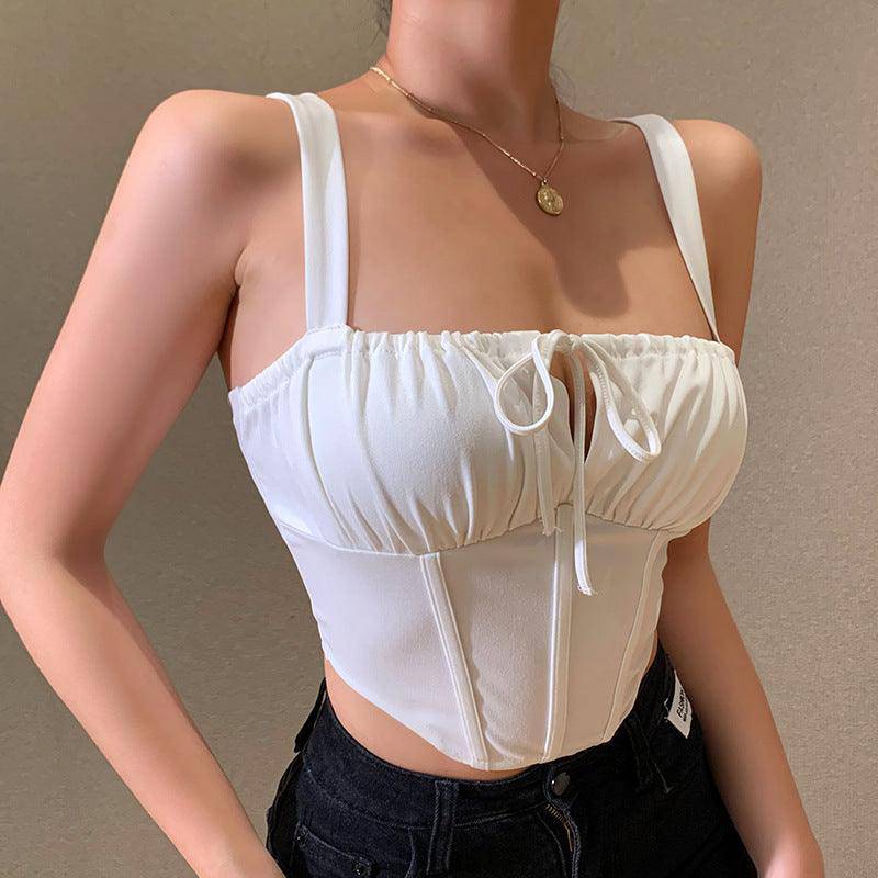 Melodia Drawstring Front Tank Top
