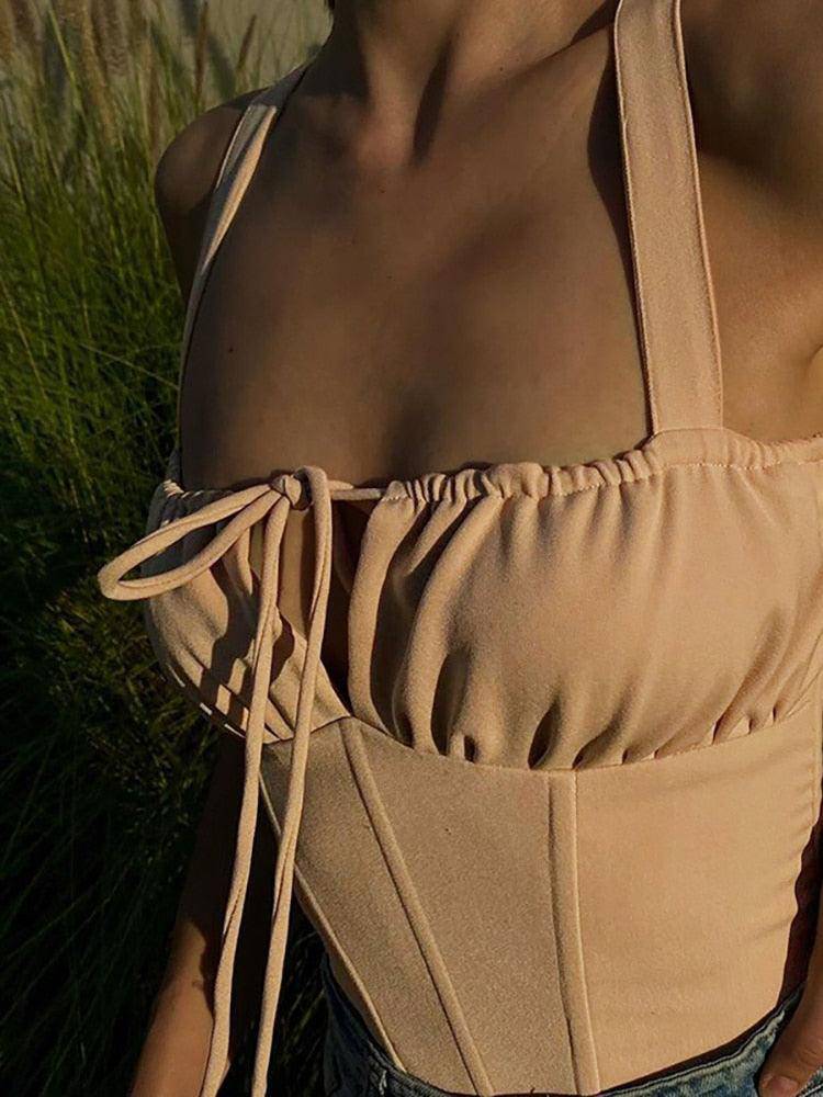 Melodia Drawstring Front Tank Top