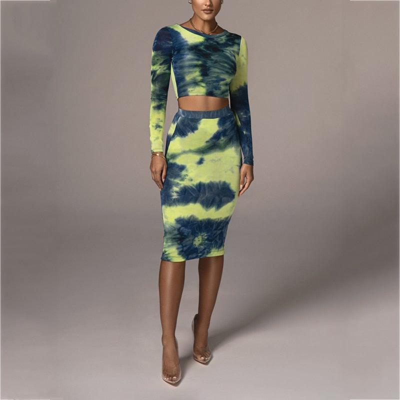 Edwina Tie-dye Skirt Set
