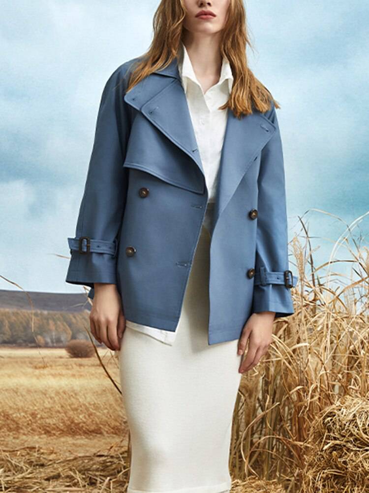 Amelie Double Breasted Belted Trench Coat