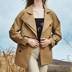 Amelie Double Breasted Belted Trench Coat